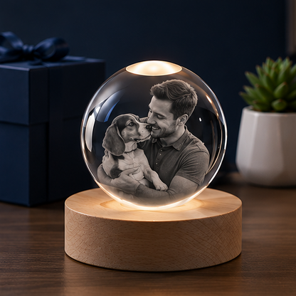 Luminária Esfera de Cristal Conexão Pet