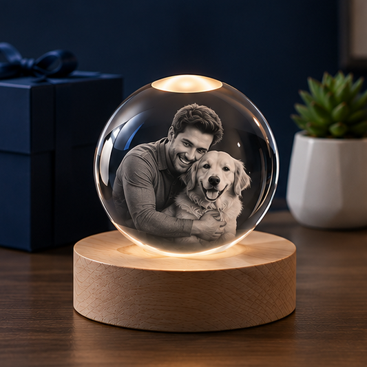 Luminária Esfera de Cristal Conexão Pet