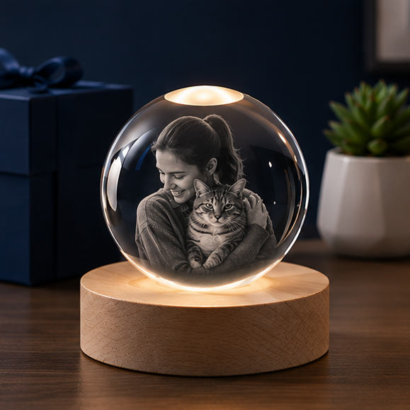 Luminária Esfera de Cristal Conexão Pet