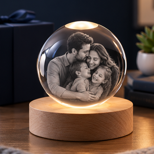 Luminária Esfera de Cristal Vínculo Familiar – Edição Universo em Família