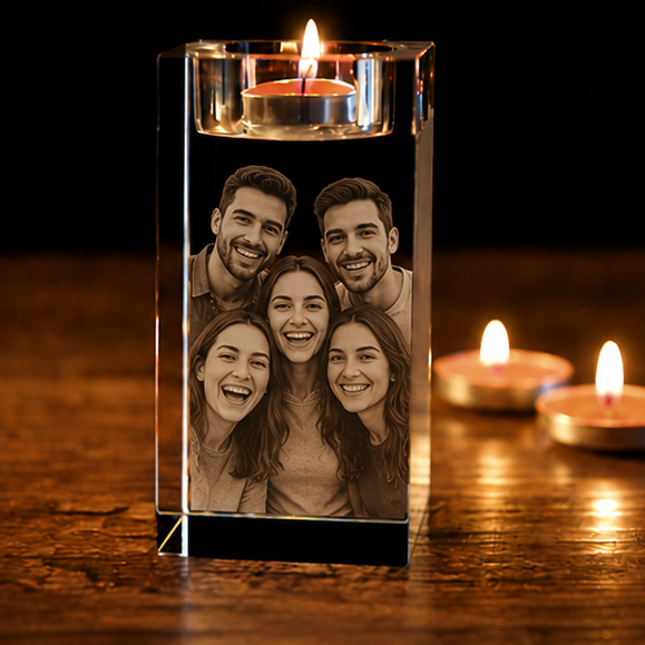 Porta-Velas em Cristal Momentos Inesquecíveis – Edição Amigos