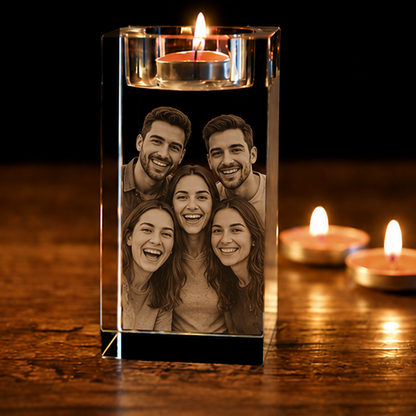 Porta-Velas em Cristal Momentos Inesquecíveis – Edição Amigos