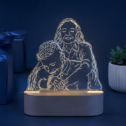 Luminária em Acrílico Linha de Luz – Edição Casal