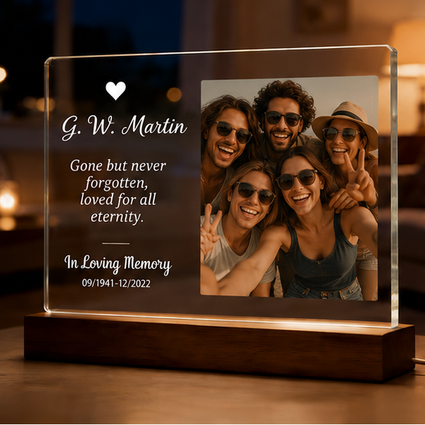 Luminária Placa Estilo Homenagem – Edição Amigos