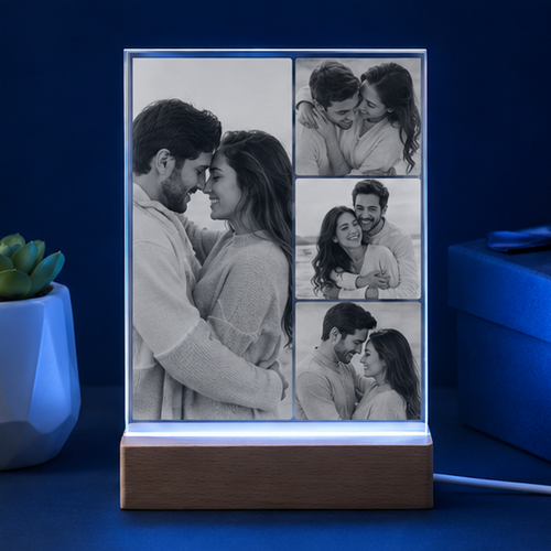 Luminária em Acrílico Placa Colagem – Edição Casal