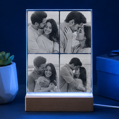Luminária em Acrílico Placa Colagem – Edição Casal