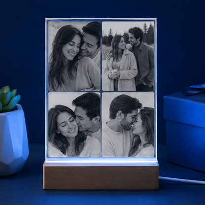 Luminária em Acrílico Placa Colagem – Edição Casal