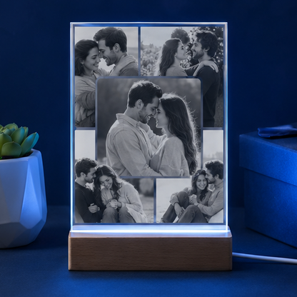 Luminária em Acrílico Placa Colagem – Edição Casal