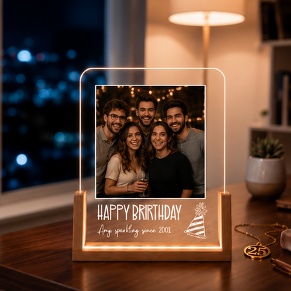 Luminária Placa Estilo Aniversário – Edição Amigos