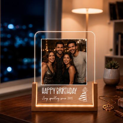 Luminária Placa Estilo Aniversário – Edição Amigos