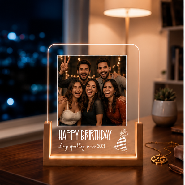 Luminária Placa Estilo Aniversário – Edição Amigos