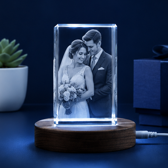 Luminária em Cristal Retangular – Edição Casal