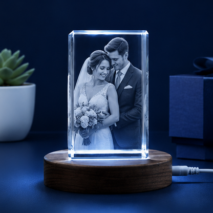 Luminária em Cristal Retangular – Edição Casal