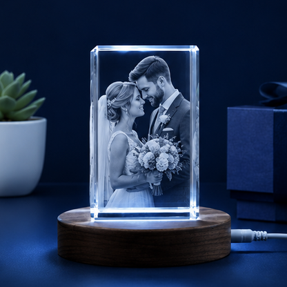Luminária em Cristal Retangular – Edição Casal