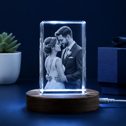 Luminária em Cristal Retangular – Edição Casal