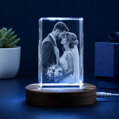 Luminária em Cristal Retangular – Edição Casal