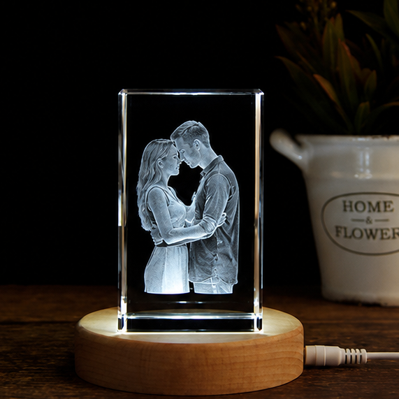 Luminária em Cristal Retangular – Edição Casal