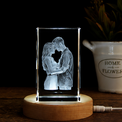 Luminária em Cristal Retangular – Edição Casal