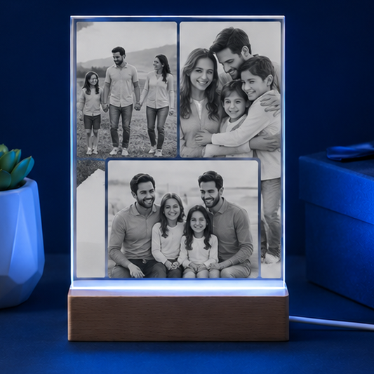 Luminária em Cristal Retangular Colagem – Edição Família