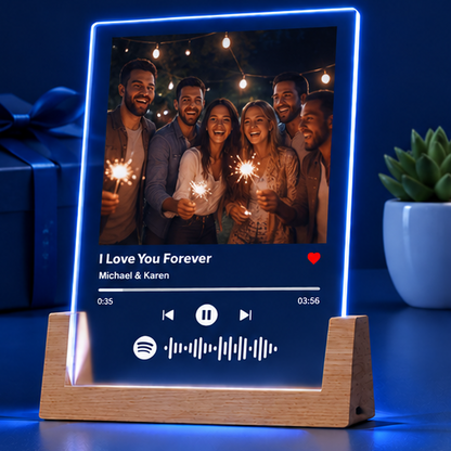 Luminária Placa Estilo Player de Música – Edição Amigos