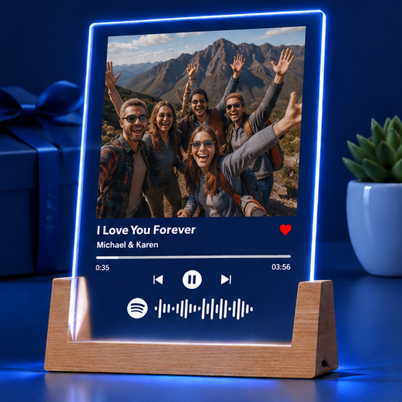 Luminária Placa Estilo Player de Música – Edição Amigos
