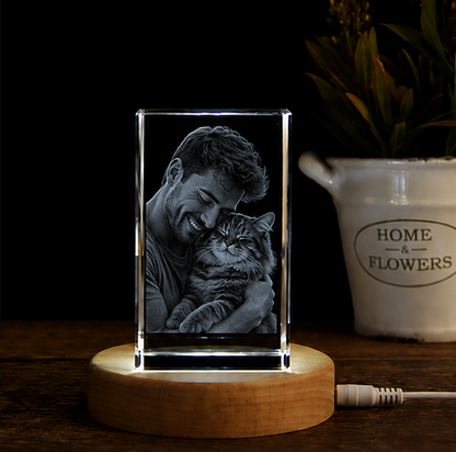 Luminária em Cristal Vínculo Eterno – Edição Pets