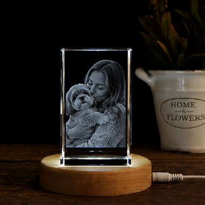 Luminária em Cristal Vínculo Eterno – Edição Pets