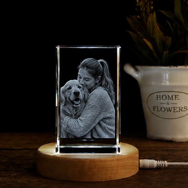 Luminária em Cristal Vínculo Eterno – Edição Pets
