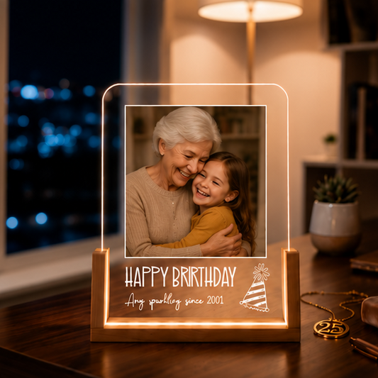 Luminária em Acrílico Celebração – Edição Aniversário de Luxo