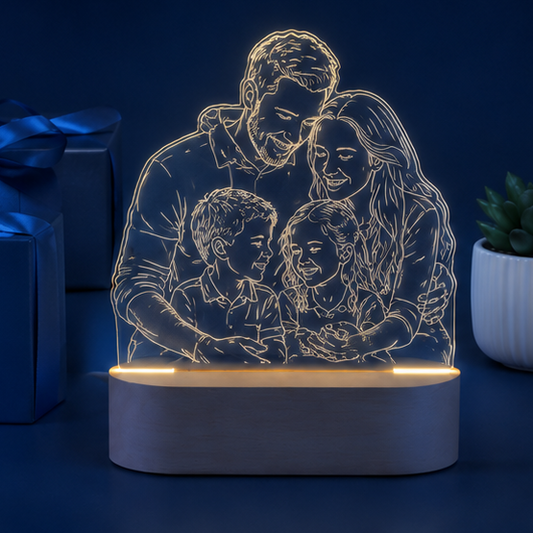 Luminária em Acrílico Linha de Luz – Edição Família