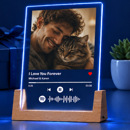 Luminária Acrílico Estilo Player de Música – Edição Melodia do Amor Pet