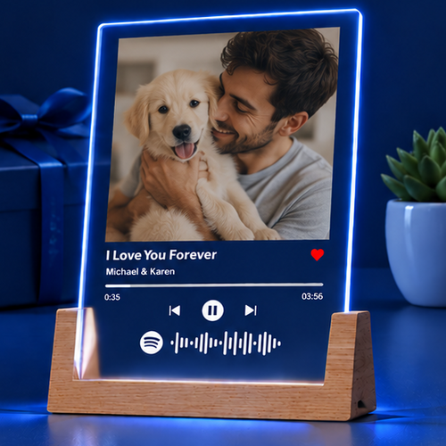 Luminária Acrílico Estilo Player de Música – Edição Melodia do Amor Pet