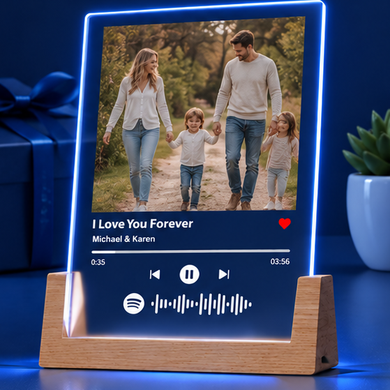 Luminária em Acrílico Placa Musical – Edição Família