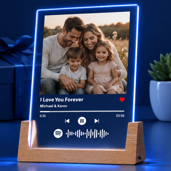 Luminária em Acrílico Placa Musical – Edição Família