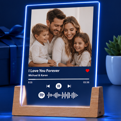 Luminária em Acrílico Placa Musical – Edição Família