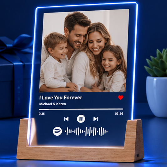 Luminária em Acrílico Placa Musical – Edição Família