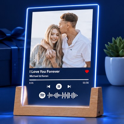 Luminária Placa Estilo Player de Música – Edição Casal
