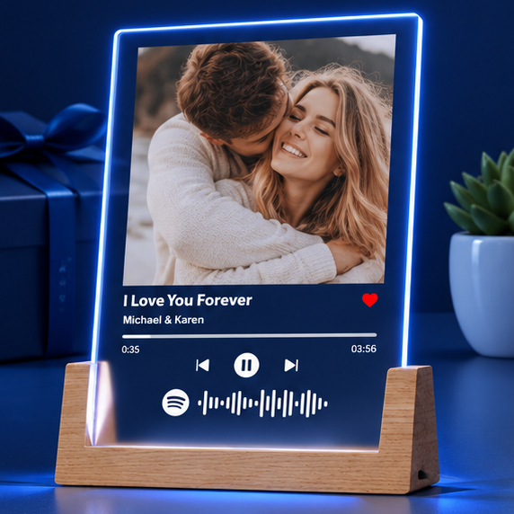 Luminária Placa Estilo Player de Música – Edição Casal