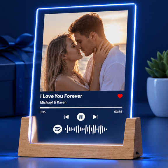 Luminária Placa Estilo Player de Música – Edição Casal
